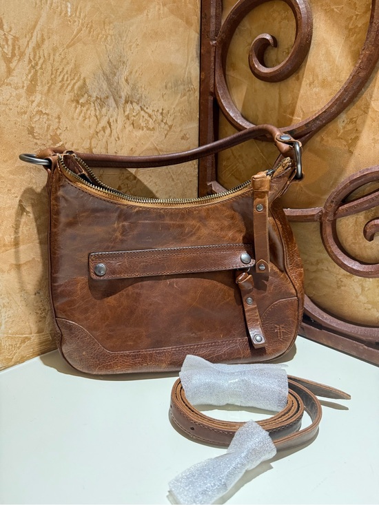 Frye Handbags - Frye Rustic Brown Leather Shoulder Bag